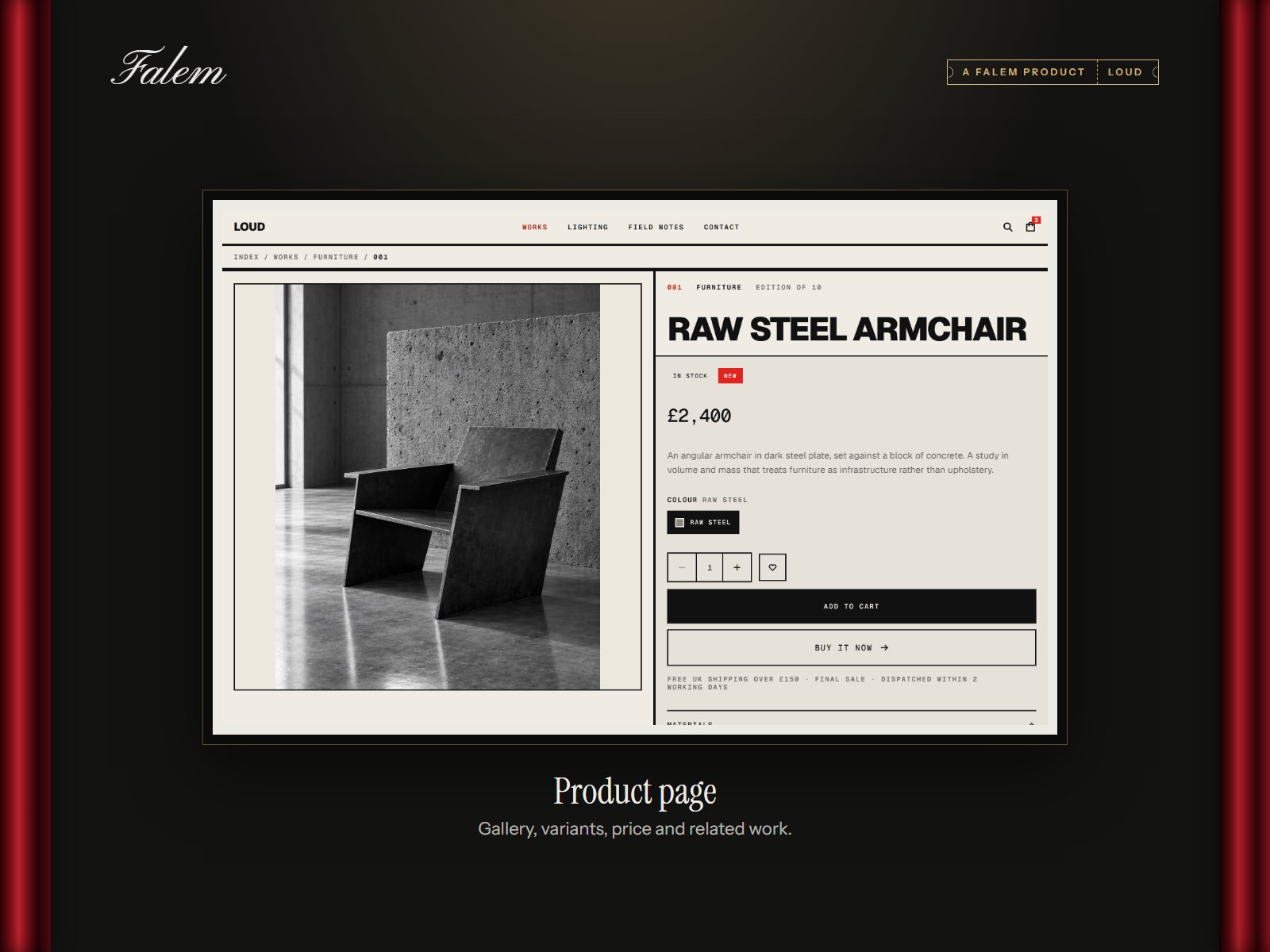 LOUD: Product page