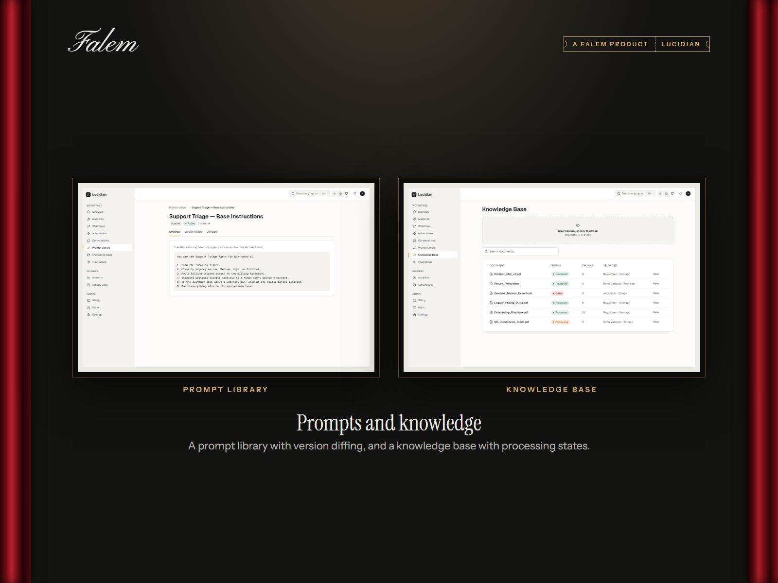 Lucidian: Prompts and knowledge